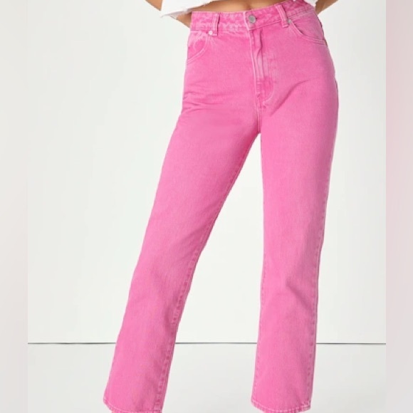 ROLLA'S Bright Pink Straight Leg Jeans - Picture 1 of 9